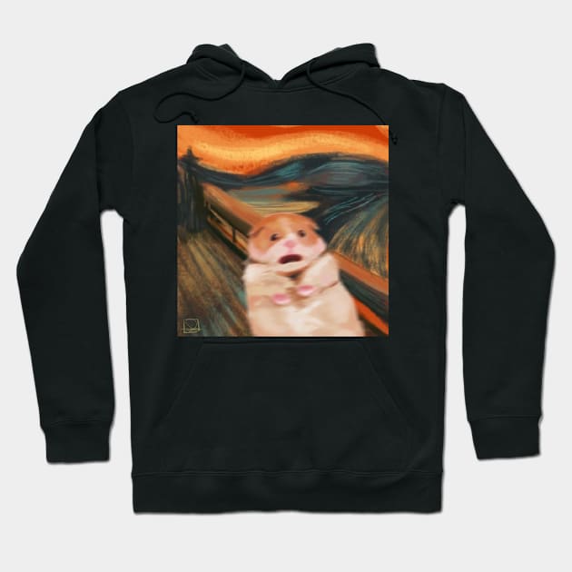 Screaming Hamster Painting 2 Hoodie by DKrumpp